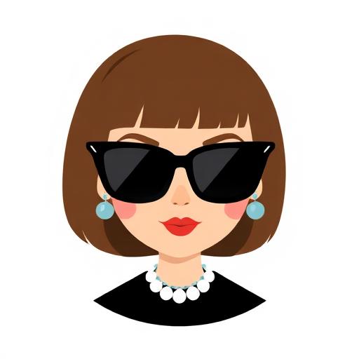 Emoji-style avatar inspired by Anna Wintour