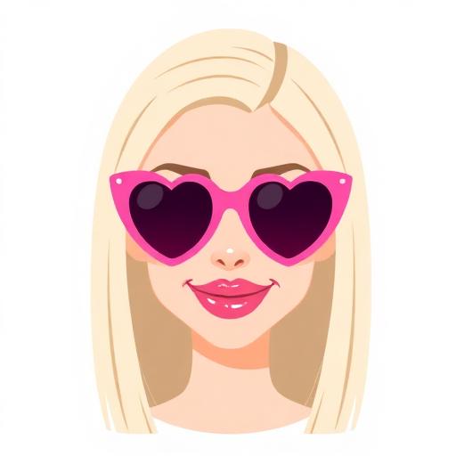 Emoji-style avatar inspired by Paris Hilton